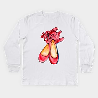 Pointe shoe Kids Long Sleeve T-Shirt